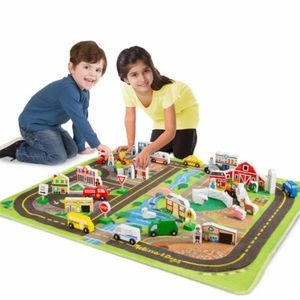NEW! Deluxe Road Rug Play Set Melissa & Doug Toy